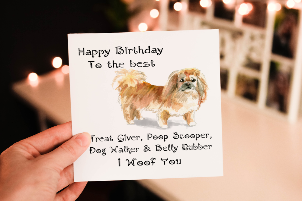 Pekingese Dog Birthday Card, Dog Birthday Card - Click Image to Close